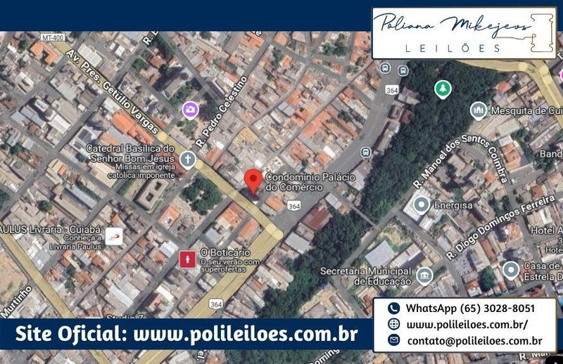 Sala Comercial Desocupada no Centro de Cuiabá - 54m²