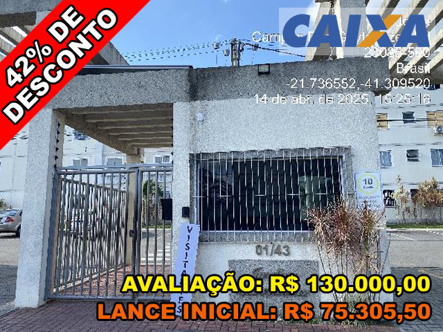 Apartamento com 2 quartos em Campos dos Goytacazes/RJ