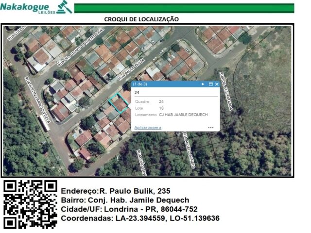 Casa com 29m² em Londrina - Lote 099