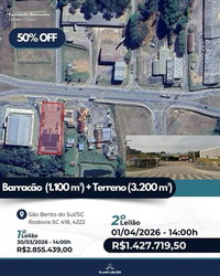 Galpão comercial com 1.100m² em terreno de 3.203m² e gerando renda