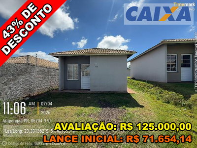 Casa com 2 Quartos em Arapongas/PR - Oportunidade de Investimento