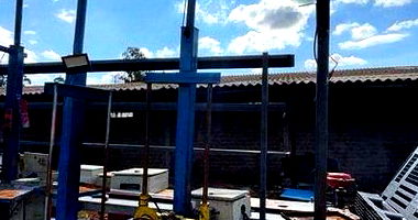 4 Cavalete de escariarão desmontado