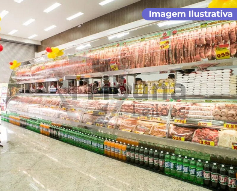 Balcão expositor refrigerado com tampo para corte