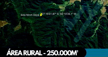 Sítio Rural com 25 Hectares em Mirim Doce/SC