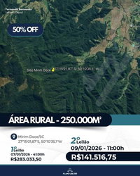 Sítio Rural com 25 Hectares em Mirim Doce/SC