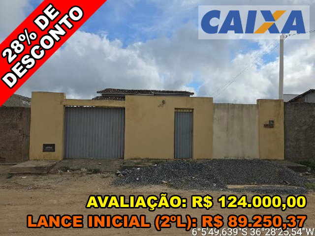 Casa com 2 banheiros e 70,8m² de área útil