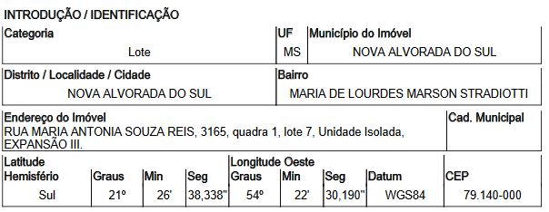 Terreno em Nova Alvorada do Sul - Oportunidade Única