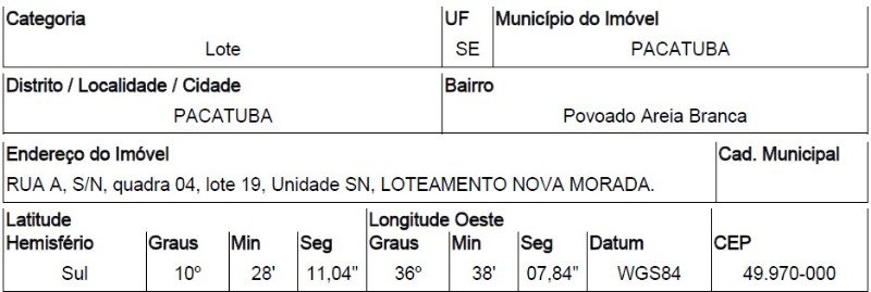 Terreno de 192 m² em loteamento com infraestrutura deficiente