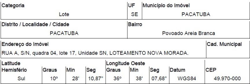 Terreno de 192 m² em loteamento com infraestrutura deficiente
