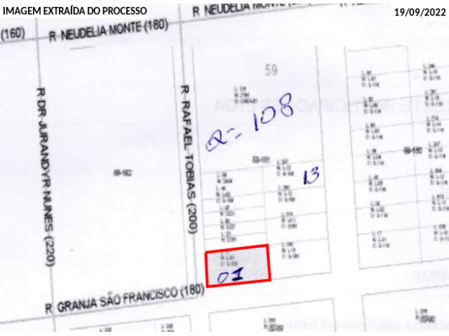 Terreno com 580m², muro frontal