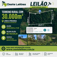 Terreno rural 30.000m² em Linha Ipiranga - Seara/SC