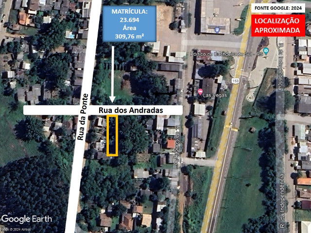 Terreno com aproximadamente 310m² em Vila Militar, Cachoeira do Sul