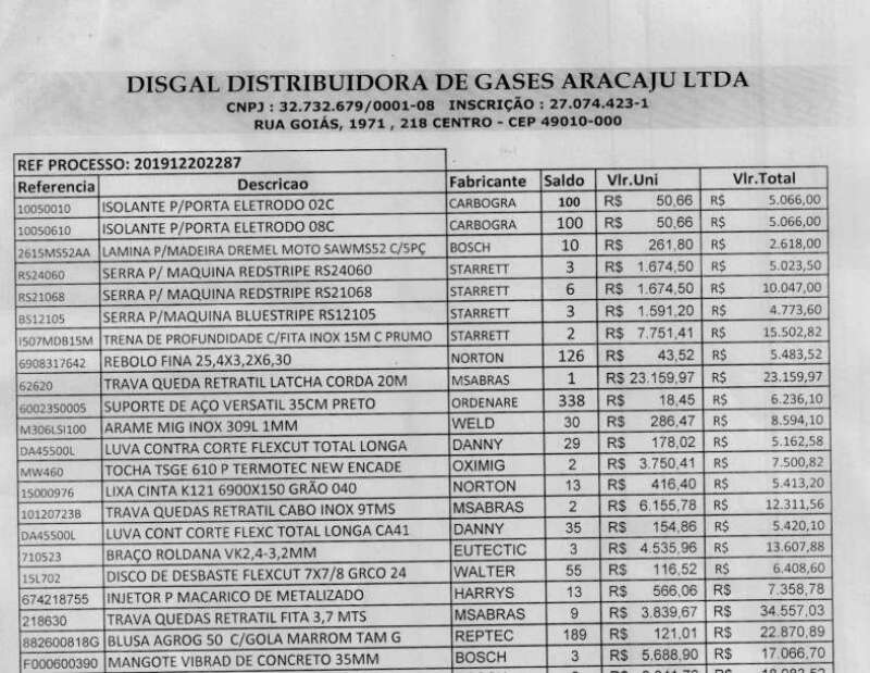 Diversos Materiais e Equipamentos - Leilão Judicial