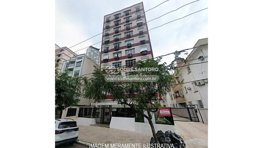 Apartamento 2 dormitórios com vaga de garagem em Santos/SP