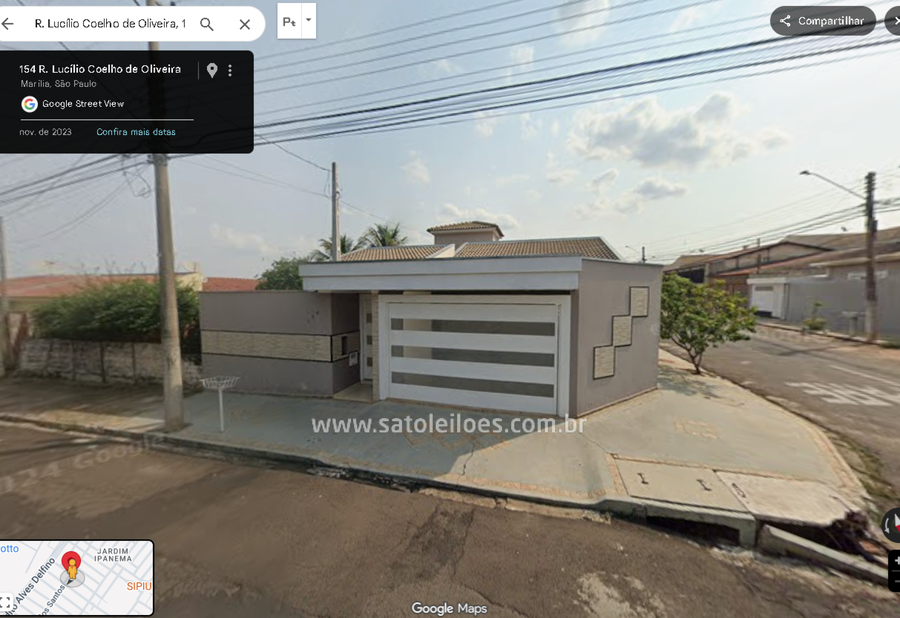 Fração de 16,66% de terreno com casa moderna em Marília/SP