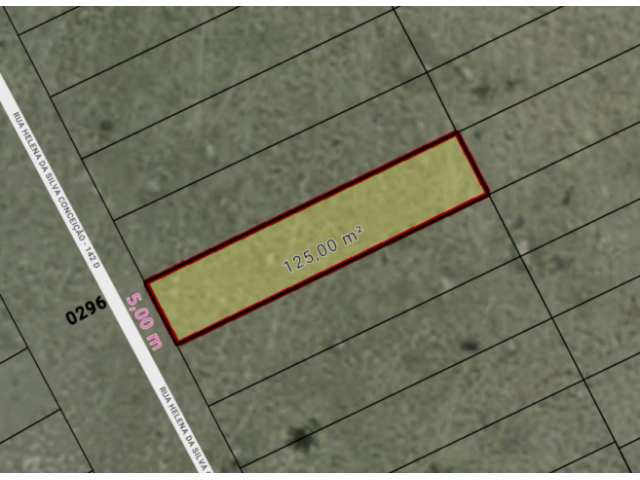 Terreno em Jacareí com 125m²