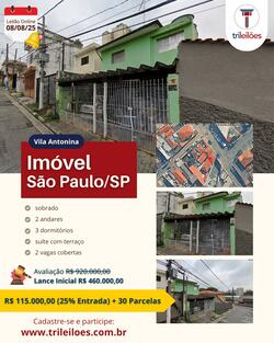 Casa Sobrado de 127,80 m² com Garagem