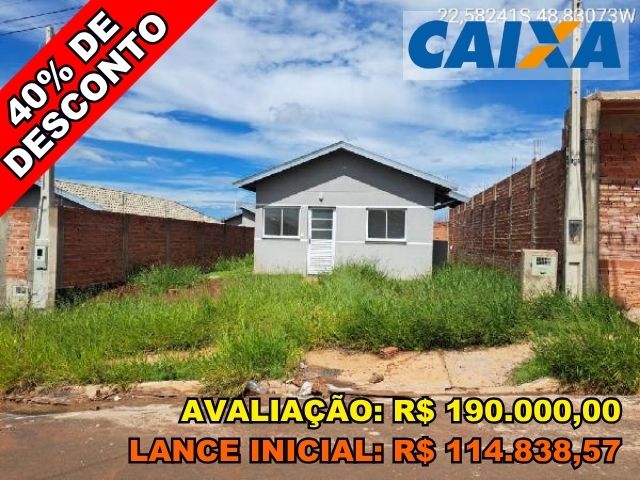 Casa com 2 quartos e terreno de 200m² em Lençóis Paulista/SP