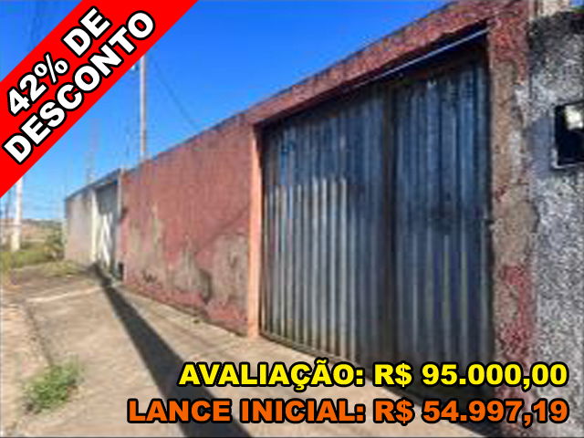 Casa 3 quartos, 1 banheiro, 1 vaga, 53.58m² construída, desocupada