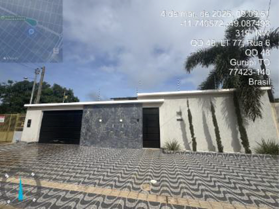 Casa Ocupada com 342m² de Área Construída em Gurupi