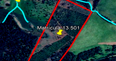 Área de Terras com 108.900m² - Desocupado