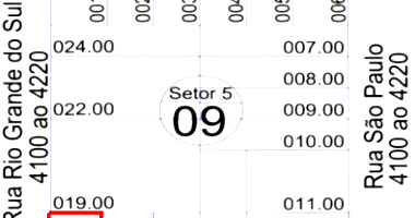 Terreno de esquina com 266m² em área comercial
