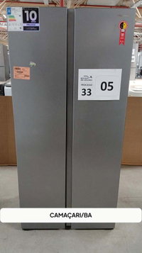 Refrigerador Hisense 428L Cinza