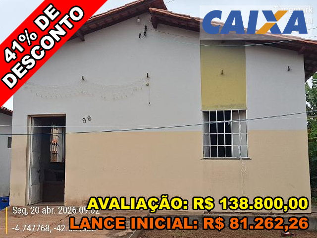Casa com 3 quartos em José de Freitas - PI