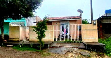 Casa padrão com 3 quartos, 1 banheiro, 1 vaga, área construída 69,95m²