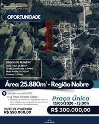 Terreno Rural de 25.880m² em São Bento do Sul