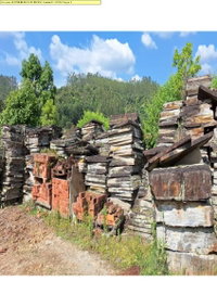 Lote de 1.600 peças de pedras ardósia - Estoque industrial
