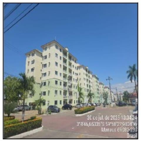 Apartamento com 2 quartos, 58,73m², varanda e área de serviço em Manaus
