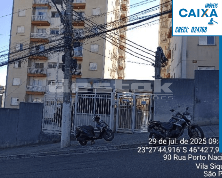 Apartamento com 2 quartos e 1 vaga em Vila Siqueira/SP