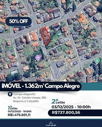 Terreno em Campo Alegre - Centro com 1362m²