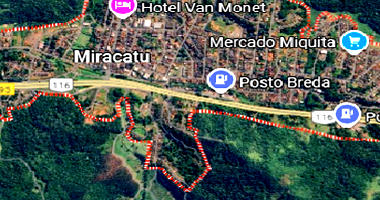 Terreno Rural com 97.6 mil m² em Miracatu, SP