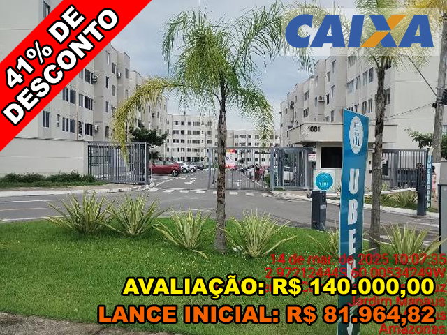 Apartamento com 2 quartos e vaga de garagem em Manaus