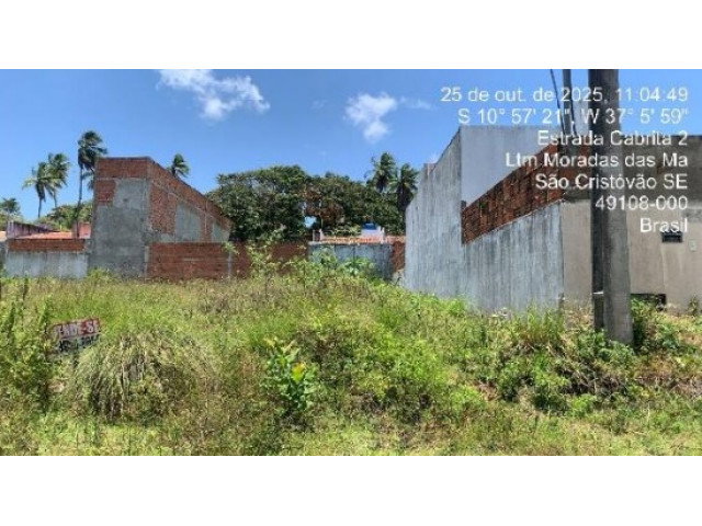 Terreno com 125m² em São Cristóvão/SE
