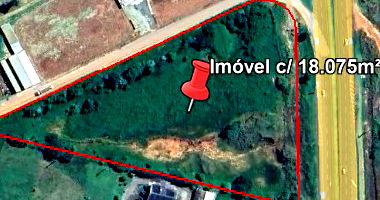 Terreno amplo de 18.075m² em declive, sem edificação