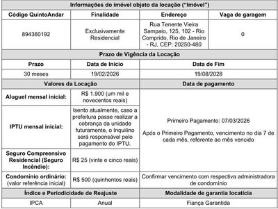 Apartamento com 50m², 1 quarto, alugado, Rio Cumprido