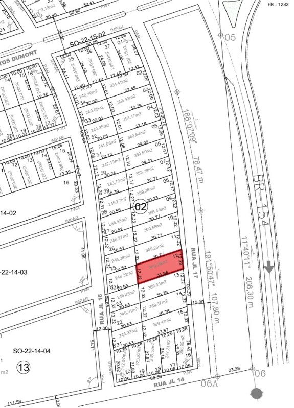 Terreno Urbano 369m² em Ituiutaba/MG - Lote 12 Quadra 02