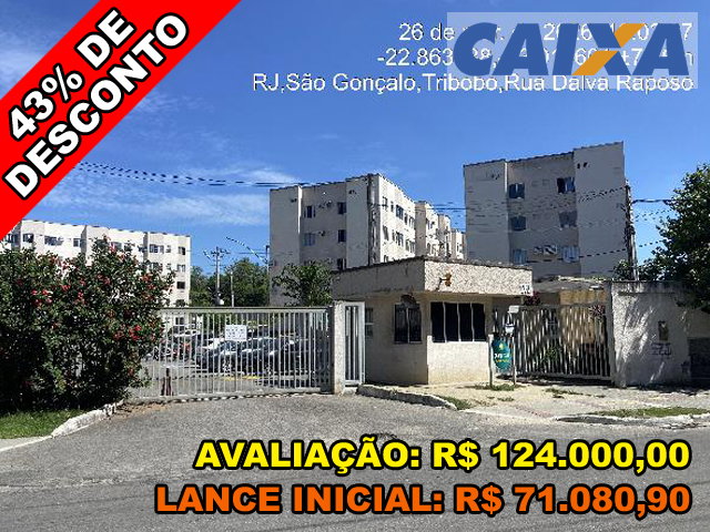 Apartamento 2 Quartos com 41m² em São Gonçalo