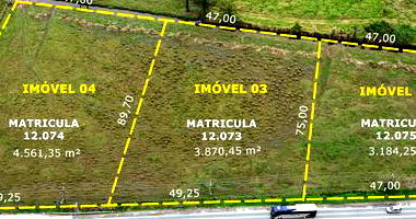 Terreno com 4.561,35m² em Gaspar/SC