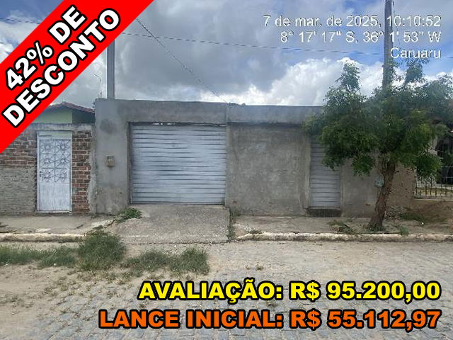 Casa 2 quartos com 50m² construída e terreno de 148m²