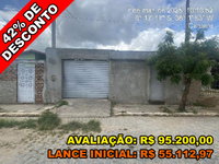 Casa 2 quartos com 50m² construída e terreno de 148m²