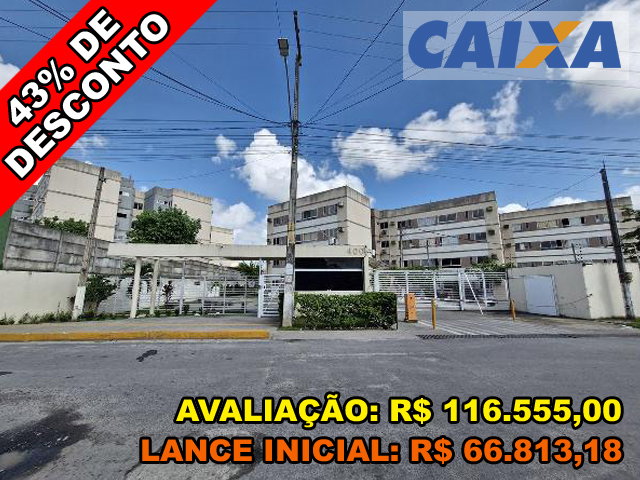Apartamento com 2 quartos e 45,35m² privativos em São Lourenço da Mata/PE