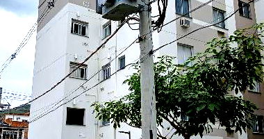 Apartamento 44m² com 2 quartos, área de serviço e sala