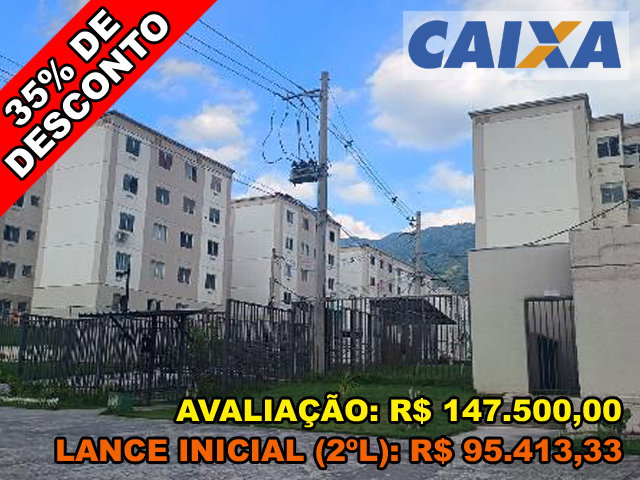 Apto 2 Quartos, 1 Vaga, 45m² - Cabuçu