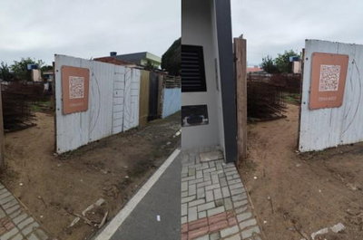 Terreno com 289,51 m² e casa de madeira, 63 m²
