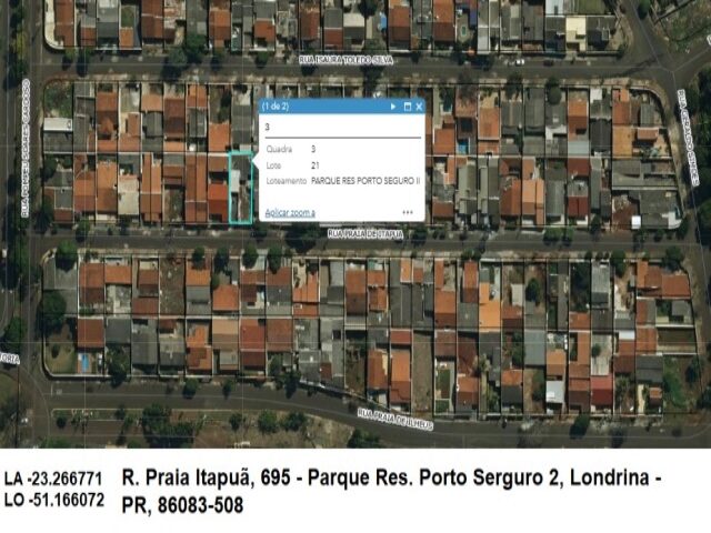 Lote 250m² com Residência 70m² em Londrina/PR - Portfólio Único