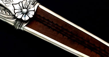 Faca de Prata "Gaucha" "Picassa" com Bainha